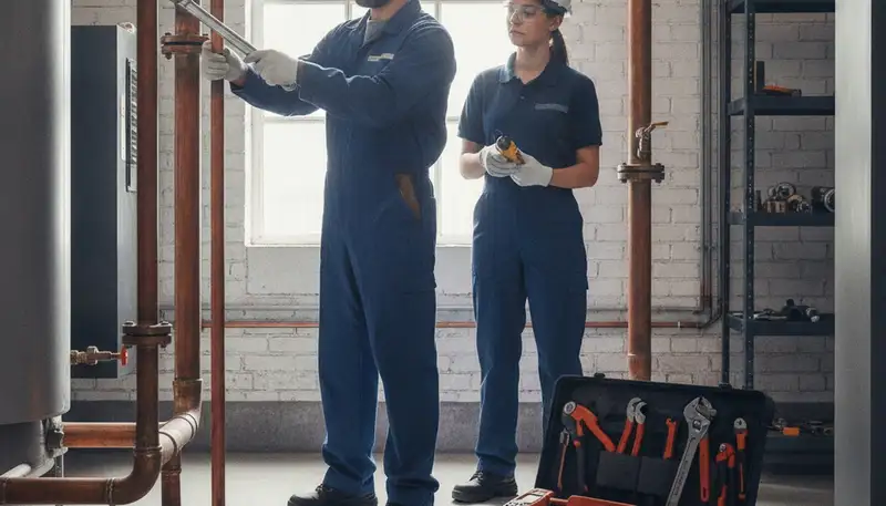 Plumber repairing a Troy, MI home plumbing issue for same-day service