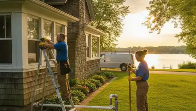 Plumber repairing pipe in Troy, MI for residential plumbing service