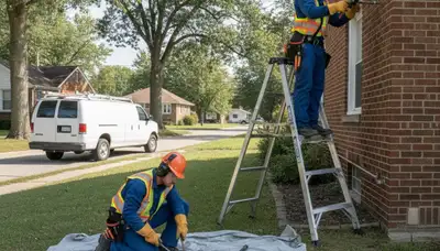 Plumber repairing a pipe in Troy, MI for residential plumbing service