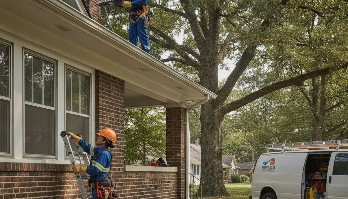 Plumber repairing pipe leak in Troy, MI for residential plumbing service