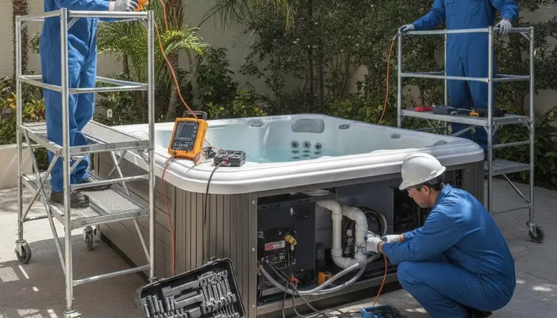 Spa repair service by Troy, MI plumbing professionals for home spa maintenance