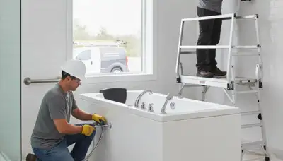 Walk in tub installation for safer bathing in Troy, MI by On Call Plumbers